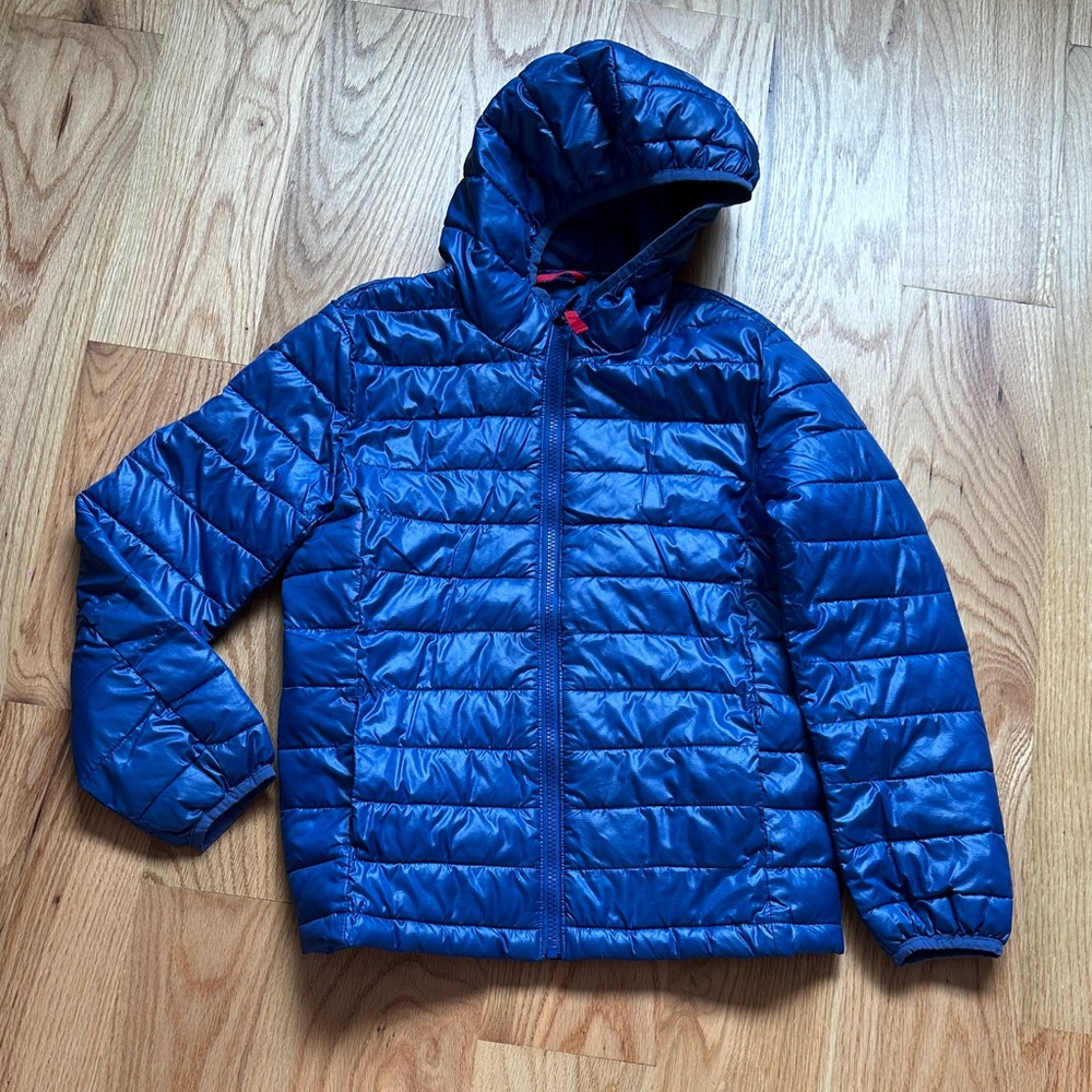Primary Shiny Blue Kids Puffer Jacket